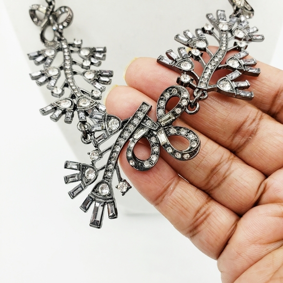 - Statement Necklace • Gunmetal w/ Gray Bling - Picture 5 of 8